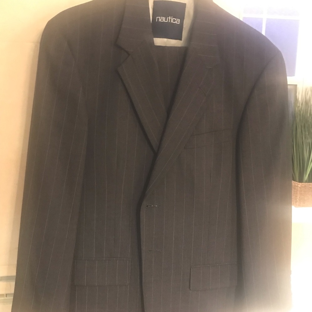 Nautica Grey Pinstripe Suit